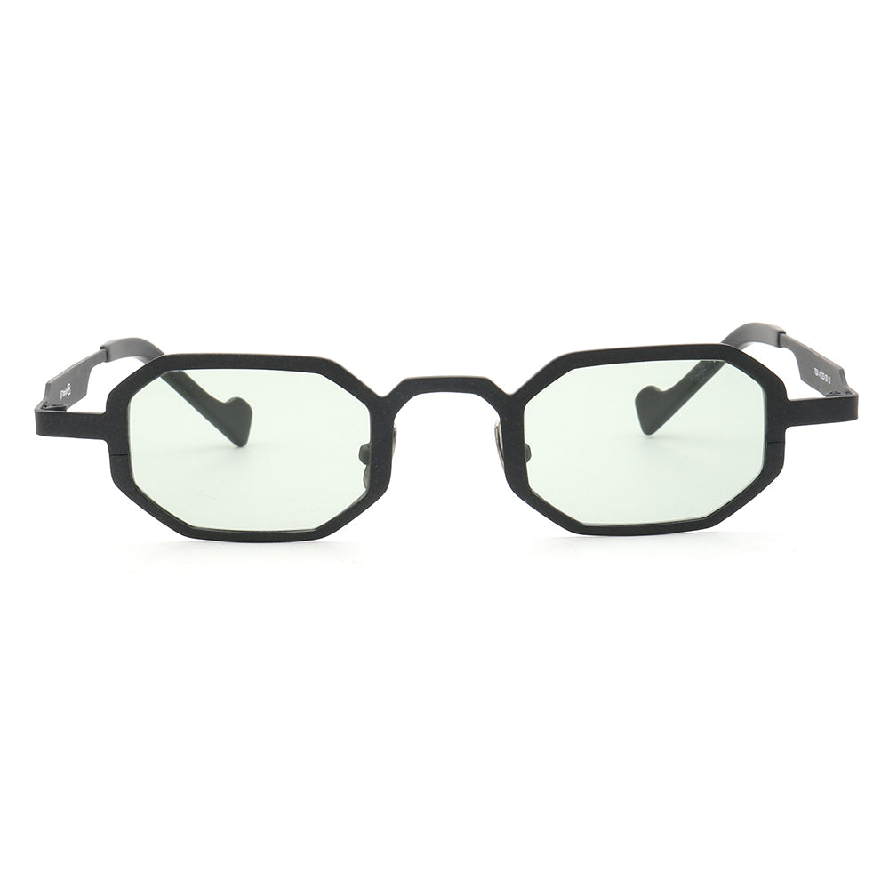 Front view of rectangular polarized sunglasses