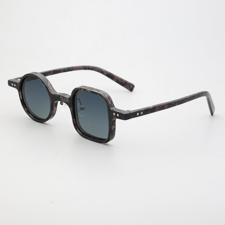 Side view of dark tinted polarized sunglasses