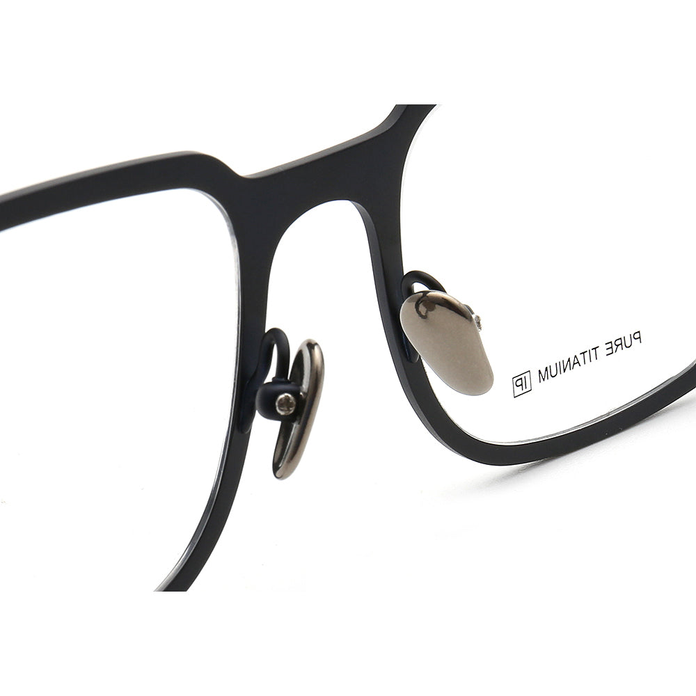 Nose pads of square titanium eyeglass frames
