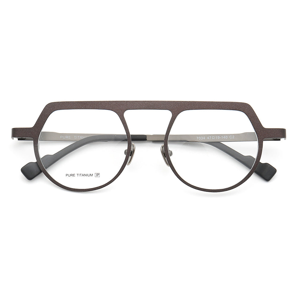 Milo | Vintage 80s Style Pure Titanium Eyeglass Frames | Retro Pilot Style Unisex Glasses