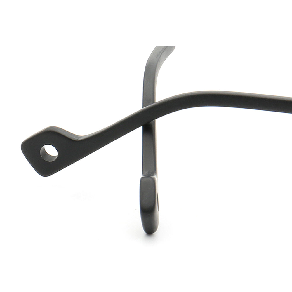 Temple tips of square titanium eyeglasses