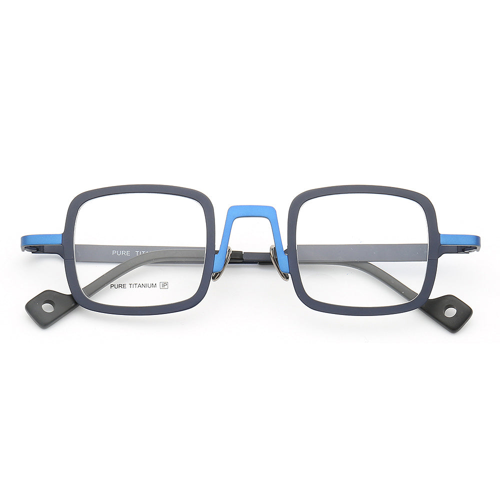 Blue nerd style eyeglass frames