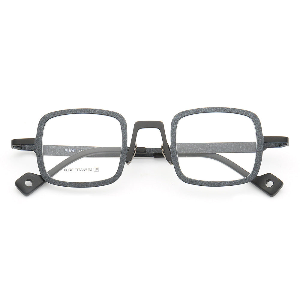 Grey and black nerd style eyeglass frames