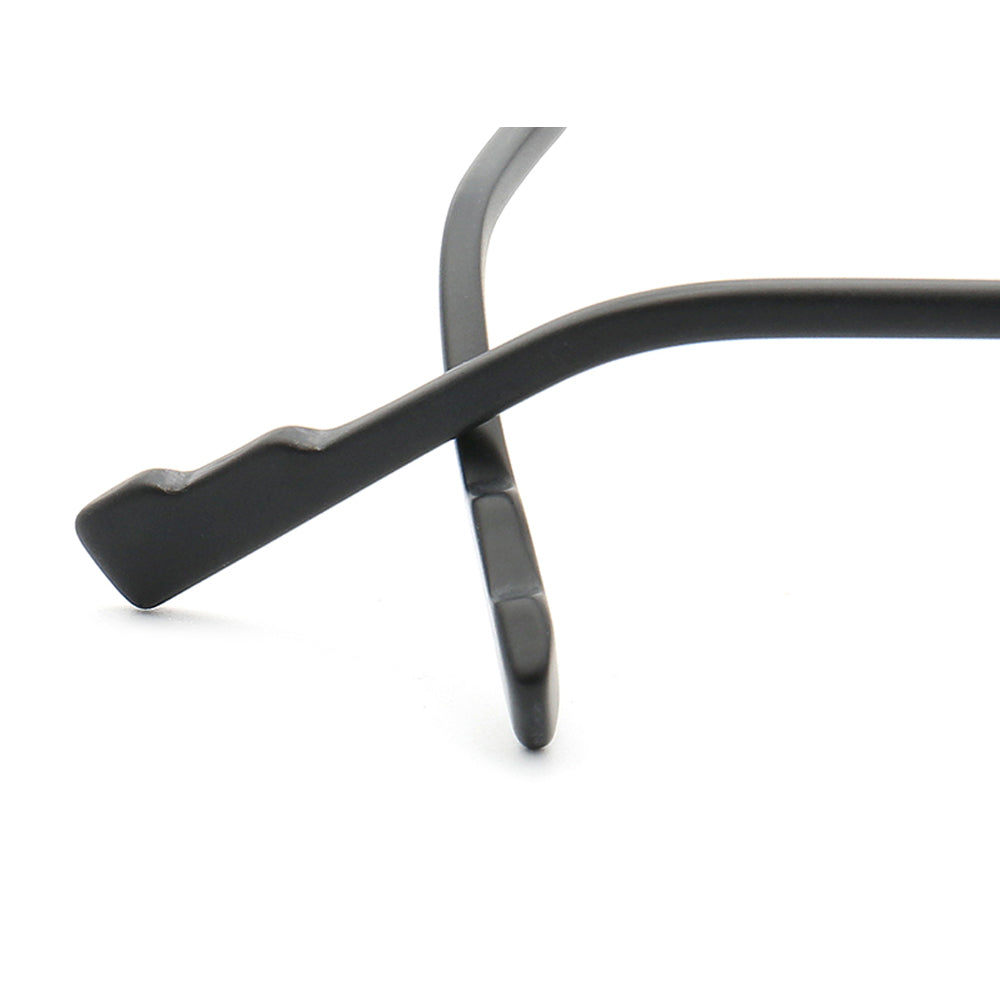 Temple tips of round titanium eyeglasses