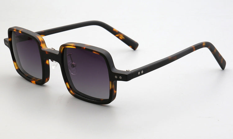 Laurence | Full Rim Square Unisex Sunglasses | Modern Patterned Frame w/ Polarized Lenses