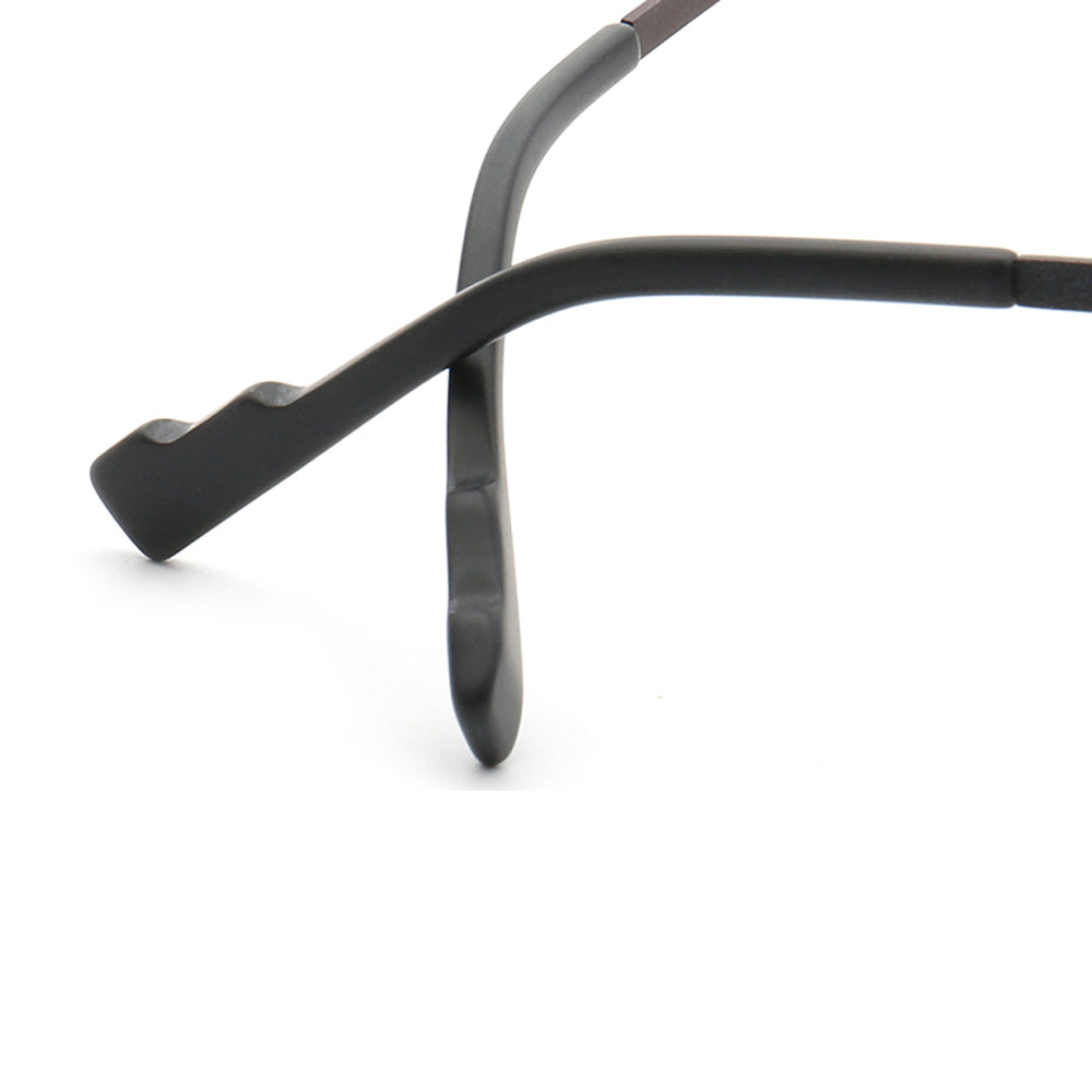 Temple tips of flat top titanium eyeglass frames