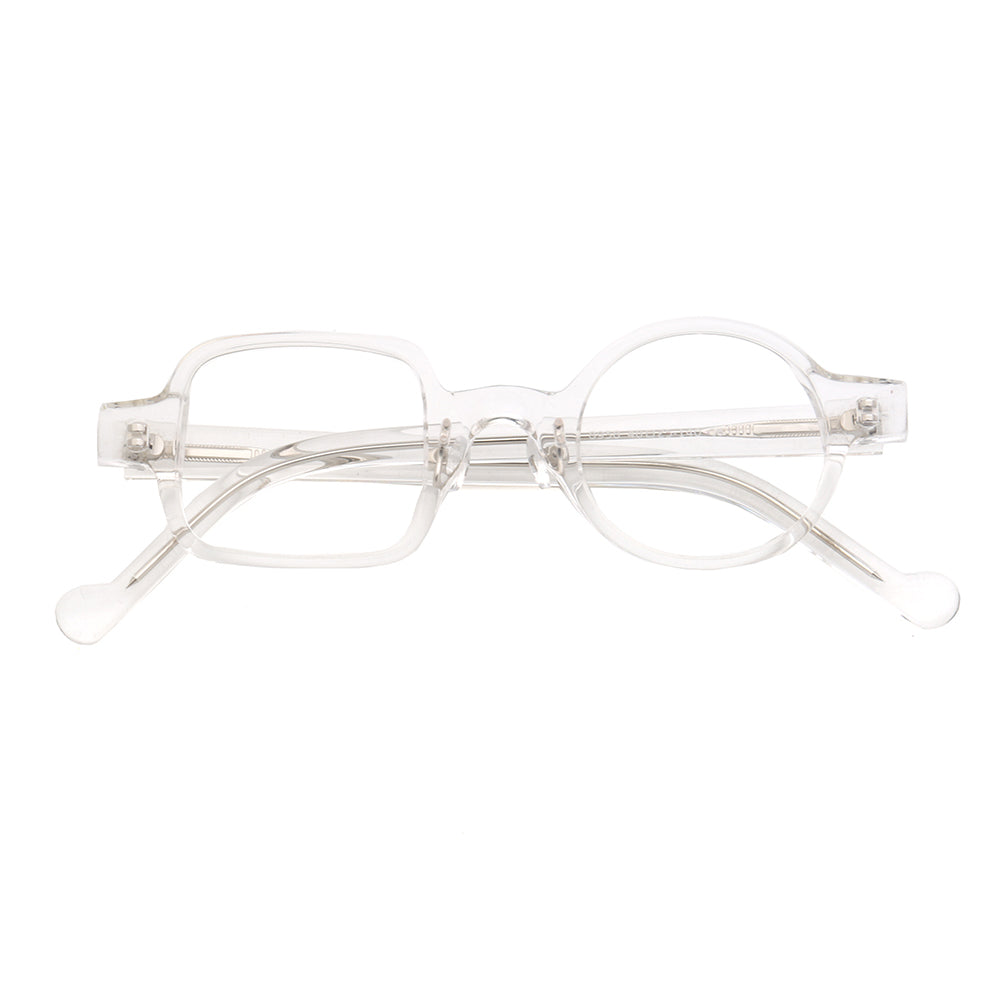 Clear mismatch acetate eyeglass frames