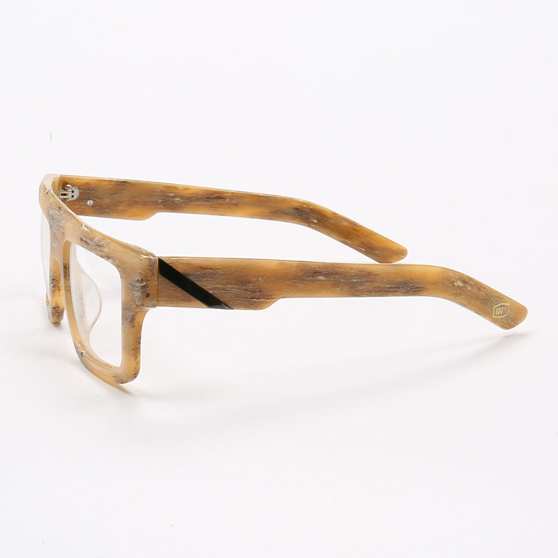 Sand | Fashionable Square Full Rim Acetate Glasses | Lightweight Frames w/ Modern Patterned Design