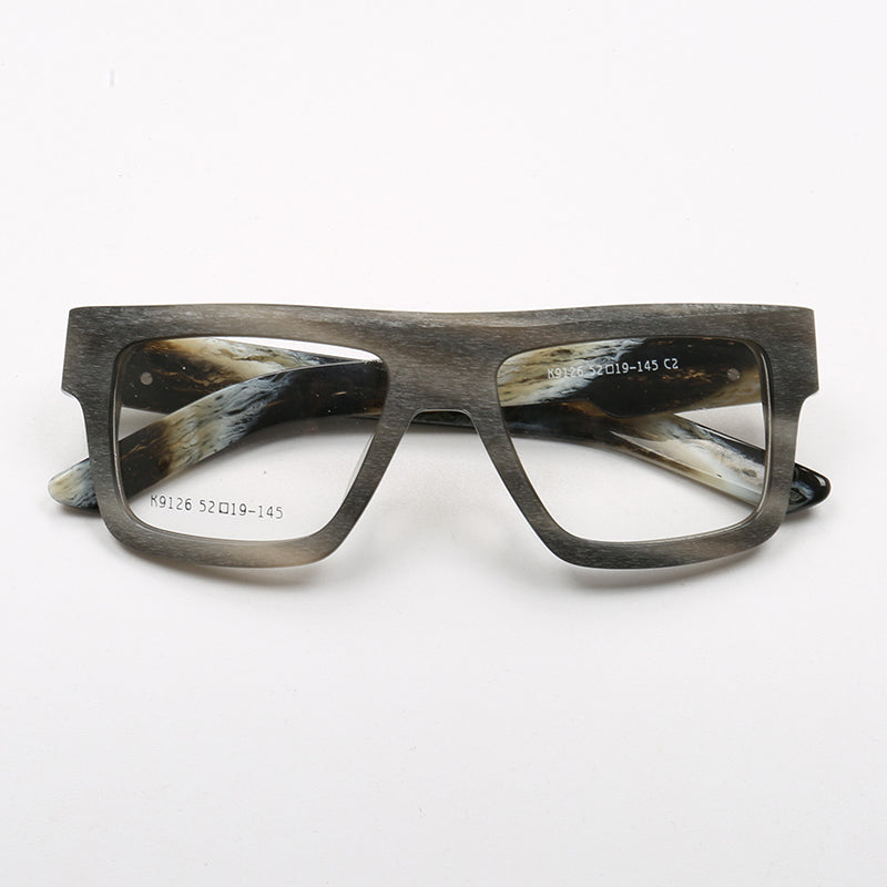 Sand | Fashionable Square Full Rim Acetate Glasses | Lightweight Frames w/ Modern Patterned Design