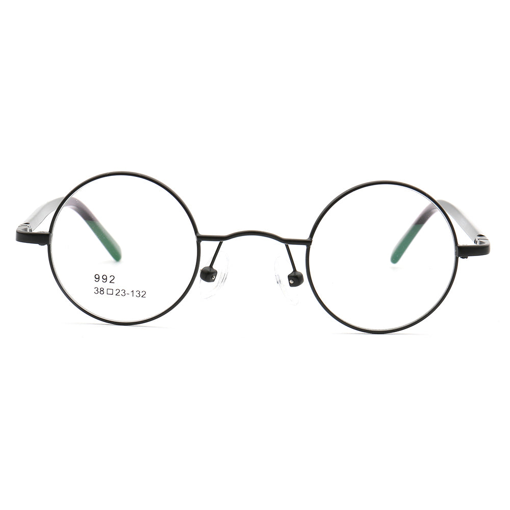 A pair of round retro nerd style eyeglasses