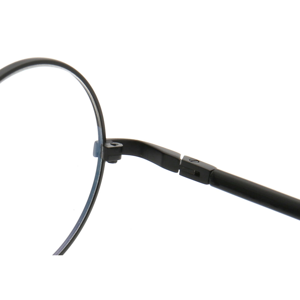 Hinge of round retro full rim eyeglass frames