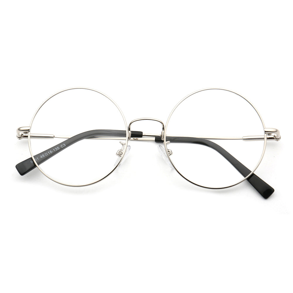 Men's round metal eyeglass frames deals