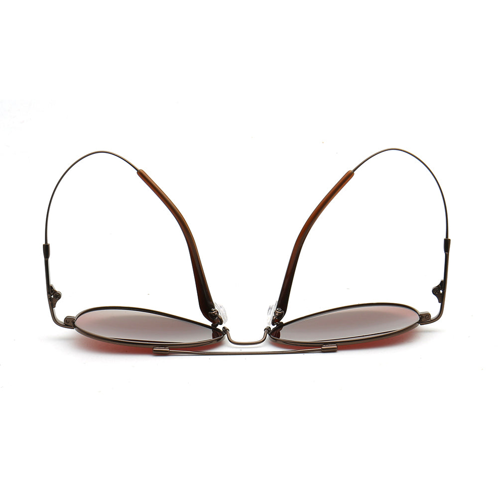 Flexible memory metal pilot sunglasses