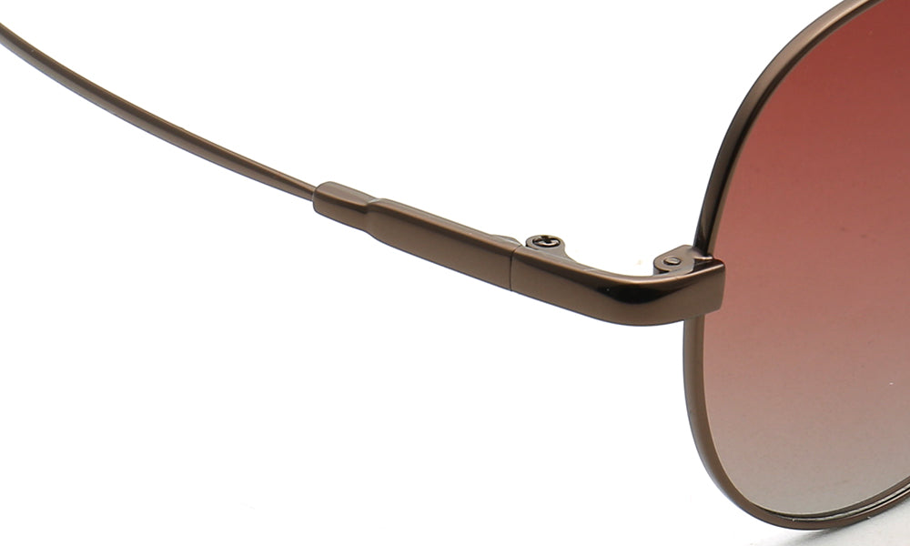 Temple of brown memory metal sunglasses