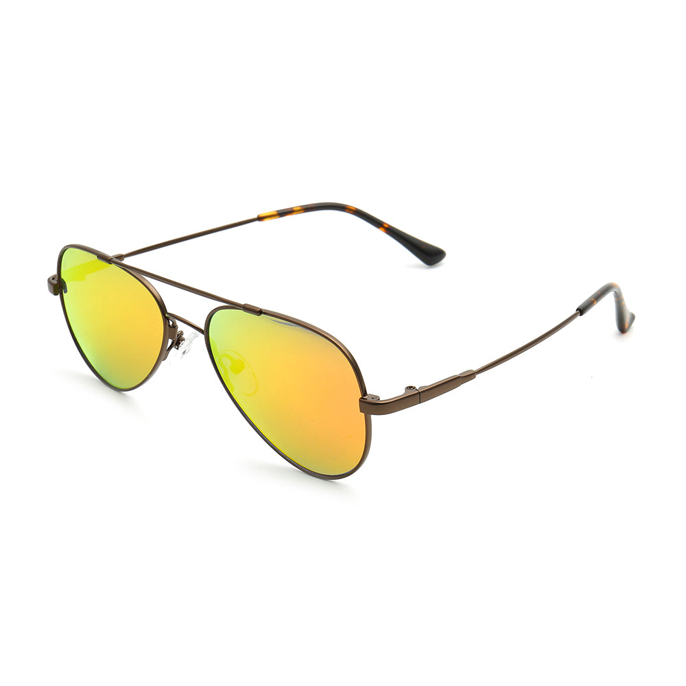 Coffee colored pilot sunglasses