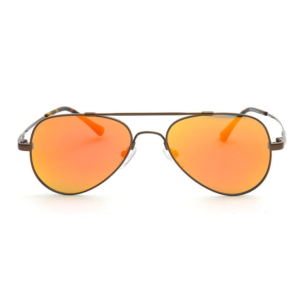 Front view of memory metal pilot sunglasses