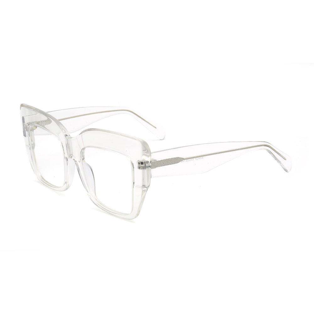 transparent cat eye womens spectacles