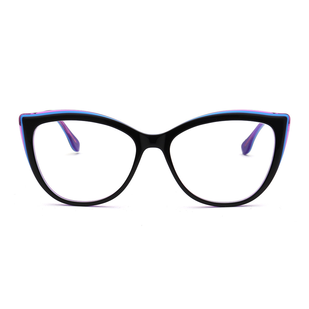 Hope | Two Toned Cat Eye Glasses For Women | Lightweight Acetate & Metal Frame