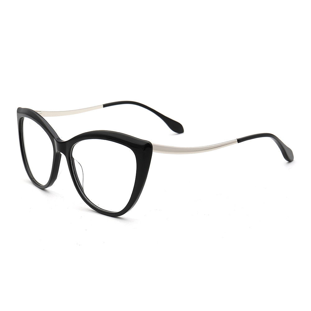 Hope | Two Toned Cat Eye Glasses For Women | Lightweight Acetate & Metal Frame