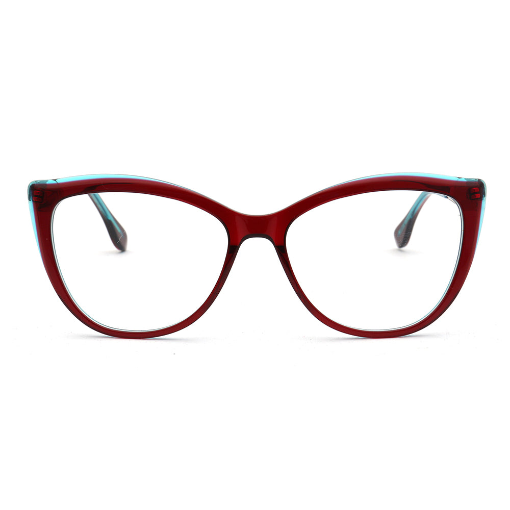 Hope | Two Toned Cat Eye Glasses For Women | Lightweight Acetate & Metal Frame