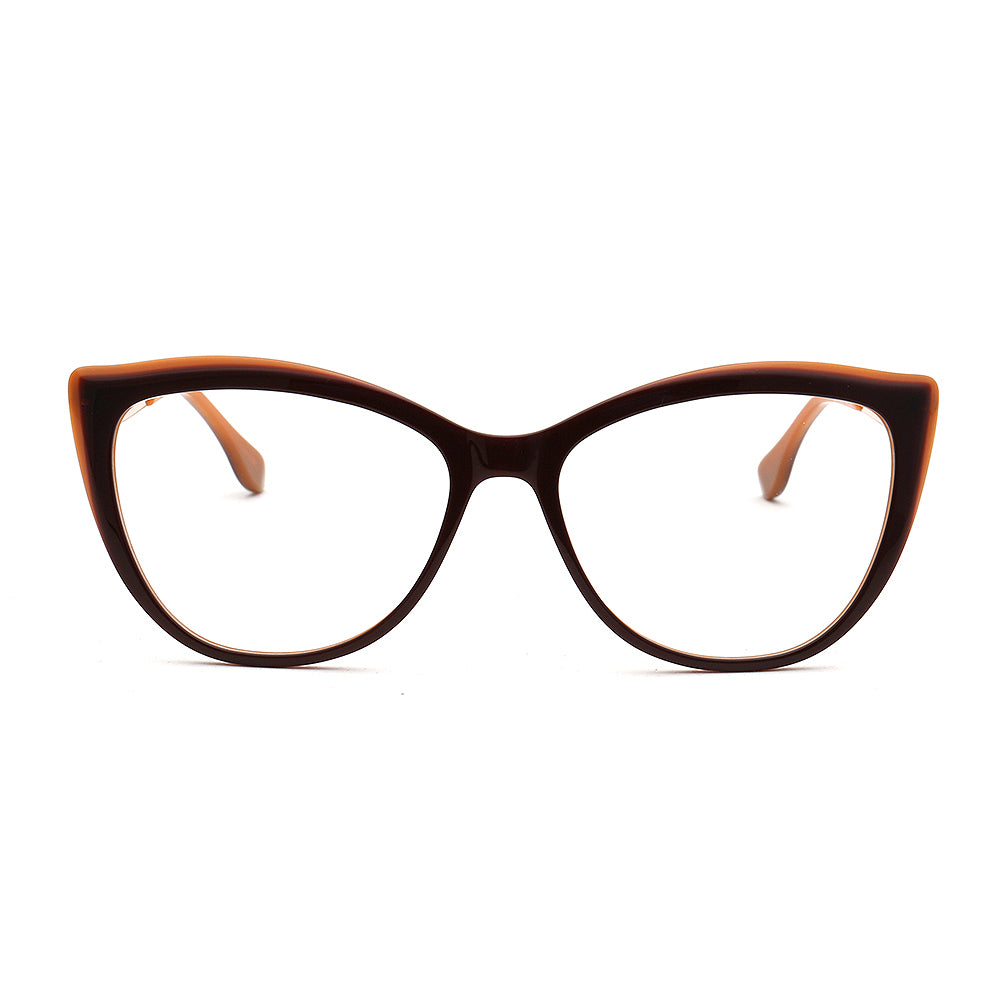 Hope | Two Toned Cat Eye Glasses For Women | Lightweight Acetate & Metal Frame