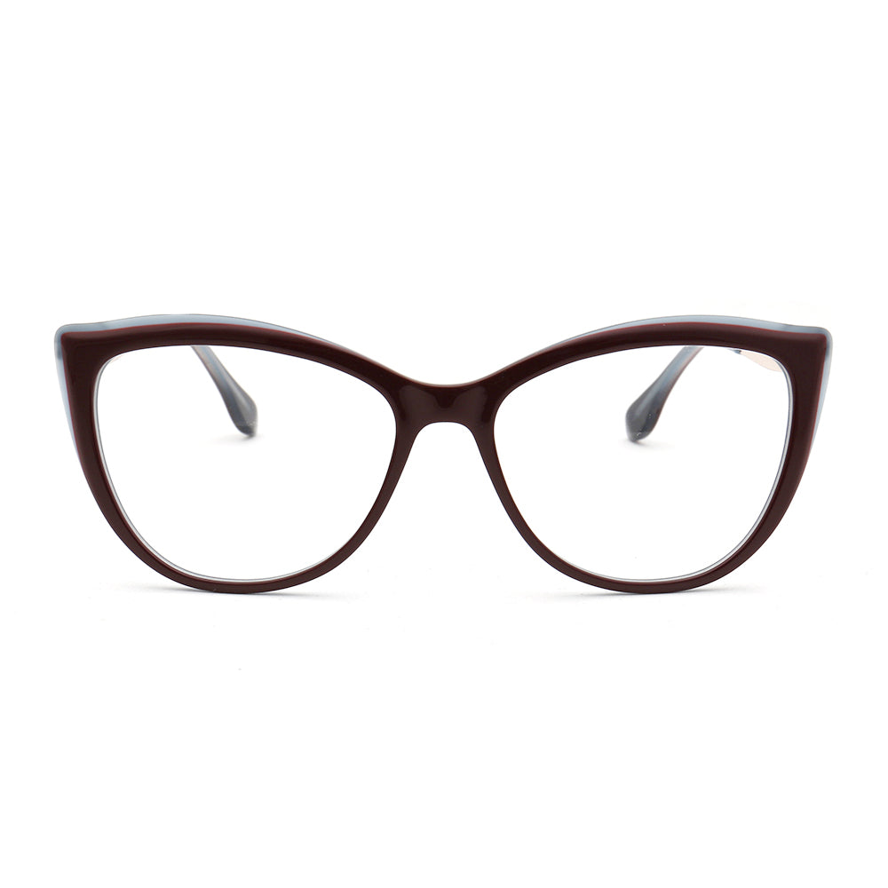 Hope | Two Toned Cat Eye Glasses For Women | Lightweight Acetate & Metal Frame