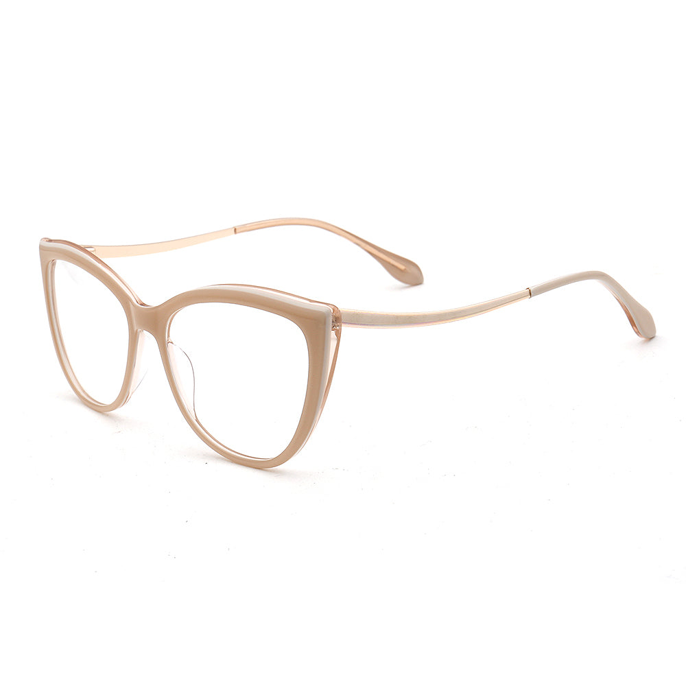 Hope | Two Toned Cat Eye Glasses For Women | Lightweight Acetate & Metal Frame