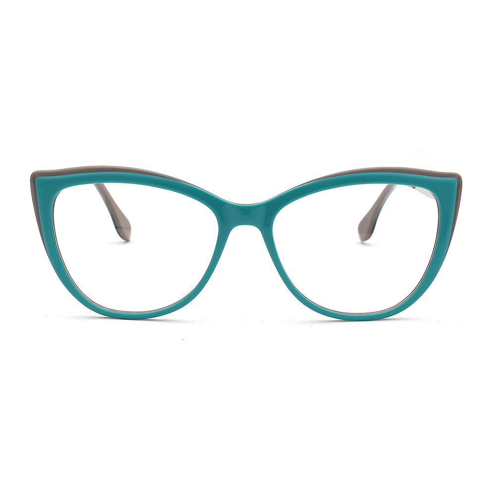 Hope | Two Toned Cat Eye Glasses For Women | Lightweight Acetate & Metal Frame