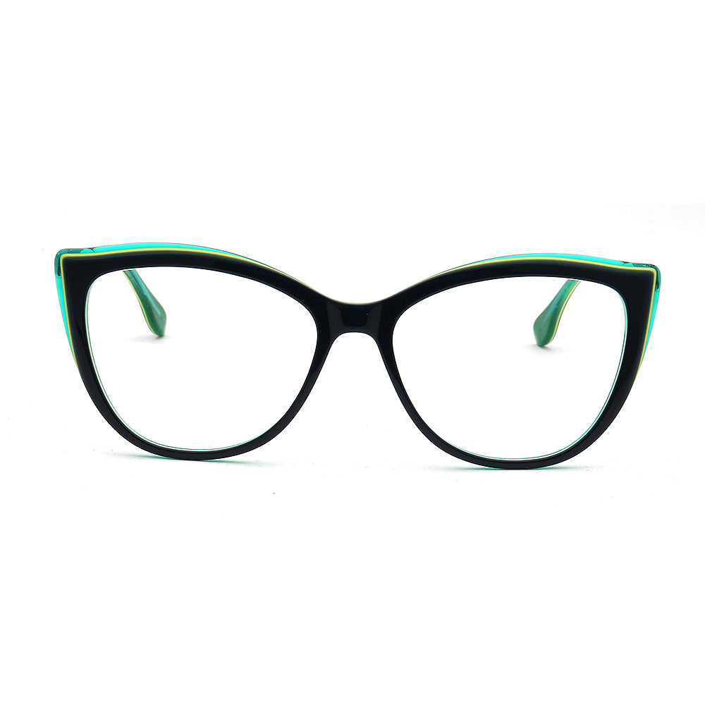 Hope | Two Toned Cat Eye Glasses For Women | Lightweight Acetate & Metal Frame