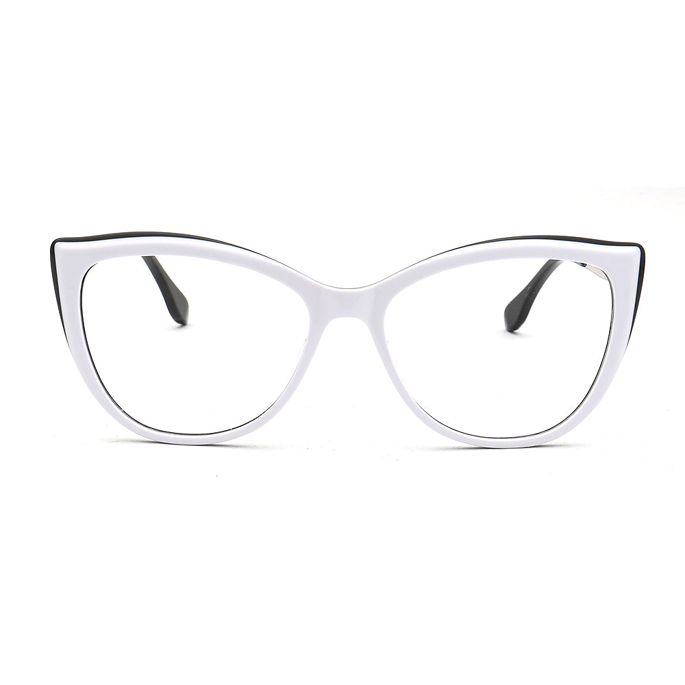 Hope | Two Toned Cat Eye Glasses For Women | Lightweight Acetate & Metal Frame