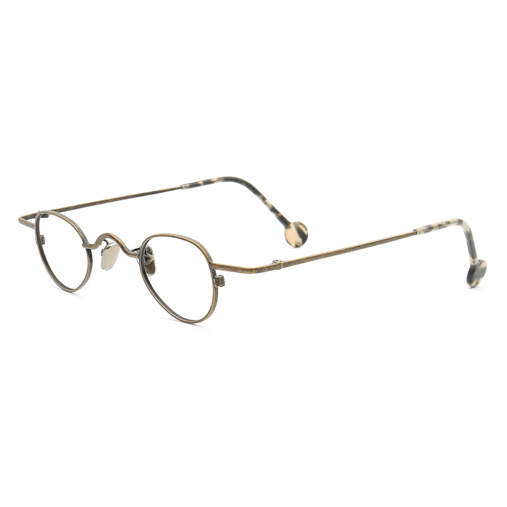 Lance | Retro Nerd Style Metal Eyeglasses | Thin Lightweight Unisex Glasses Frames