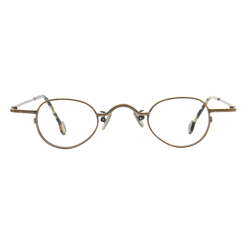 Lance | Retro Nerd Style Metal Eyeglasses | Thin Lightweight Unisex Glasses Frames