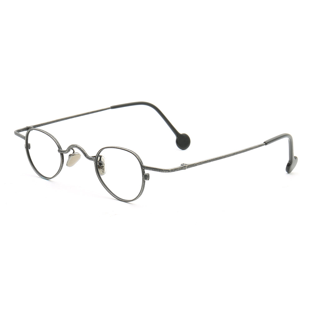 Lance | Retro Nerd Style Metal Eyeglasses | Thin Lightweight Unisex Glasses Frames