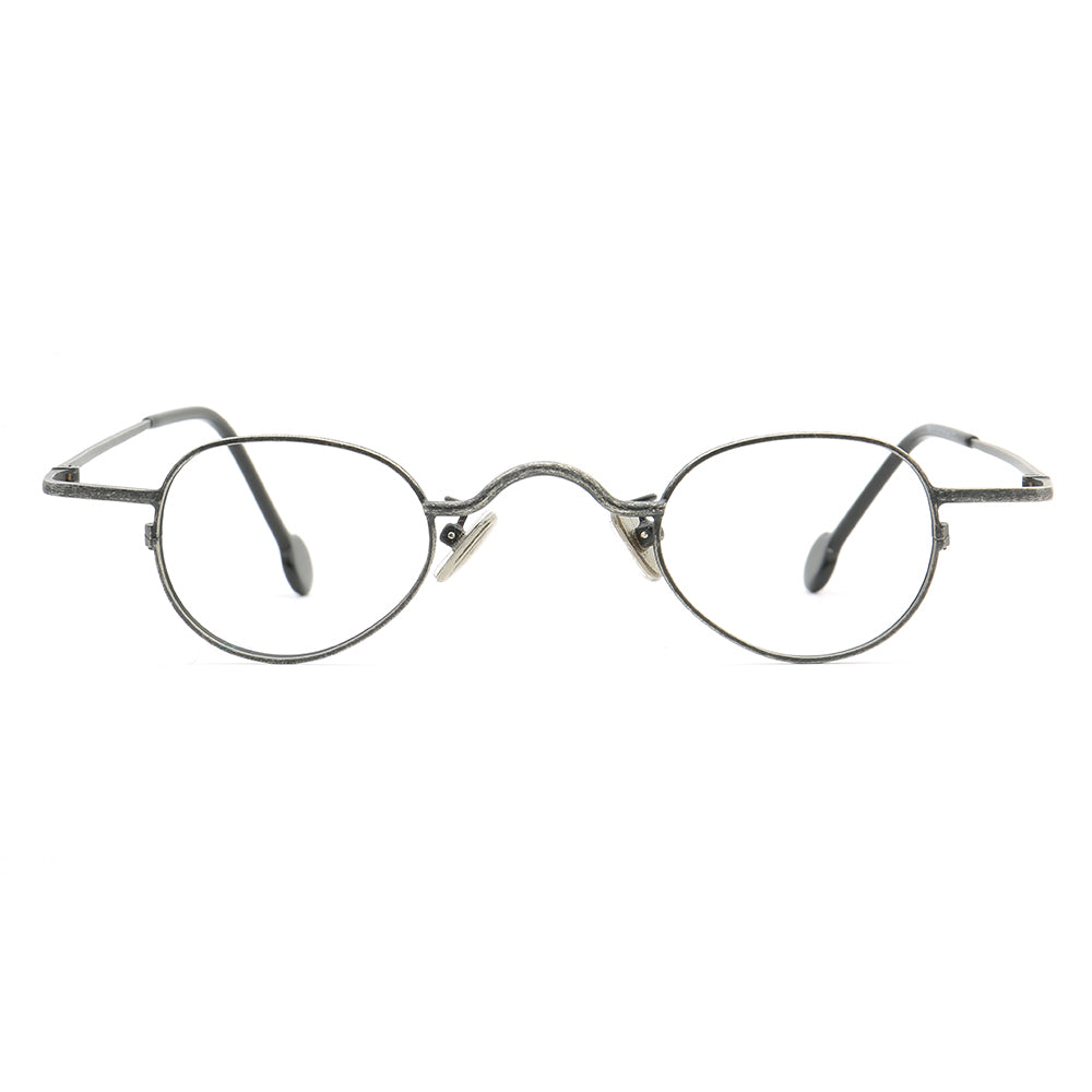 Lance | Retro Nerd Style Metal Eyeglasses | Thin Lightweight Unisex Glasses Frames