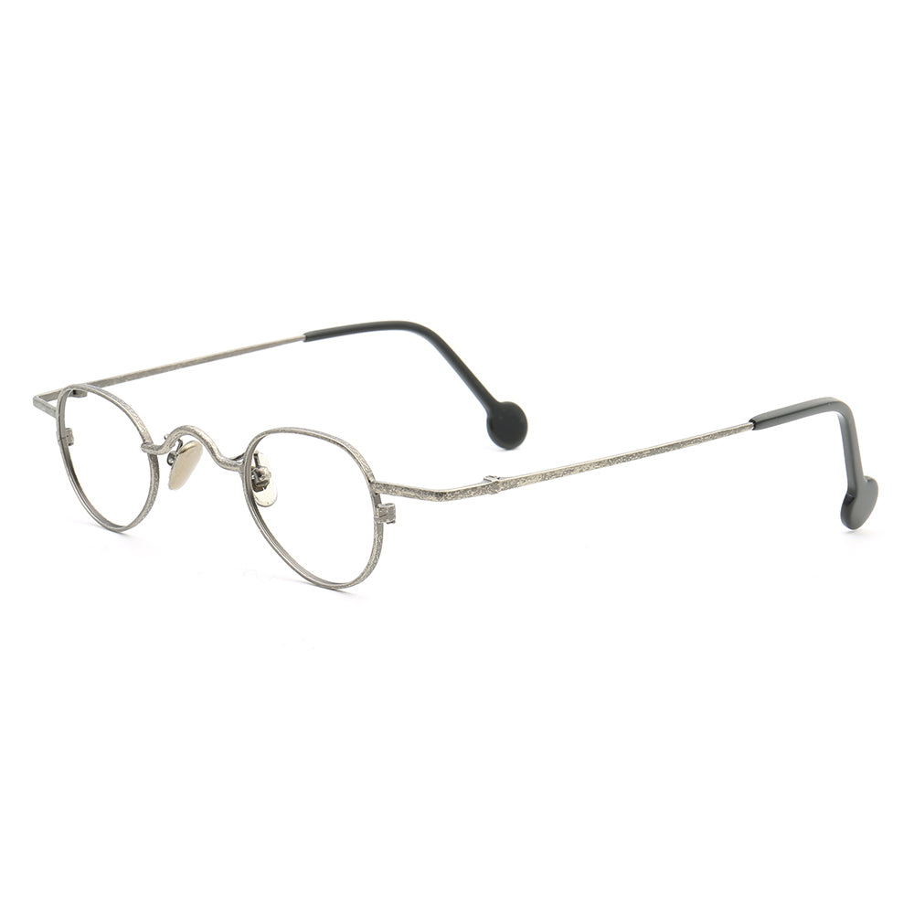 Lance | Retro Nerd Style Metal Eyeglasses | Thin Lightweight Unisex Glasses Frames