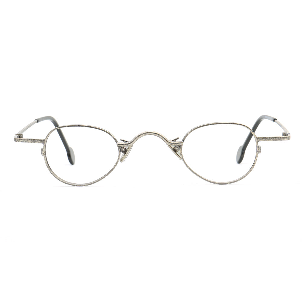 Lance | Retro Nerd Style Metal Eyeglasses | Thin Lightweight Unisex Glasses Frames