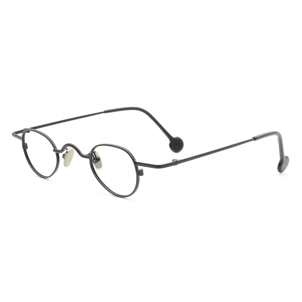 Lance | Retro Nerd Style Metal Eyeglasses | Thin Lightweight Unisex Glasses Frames