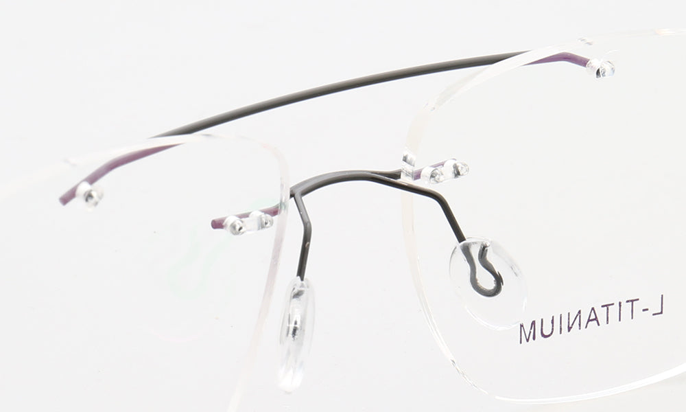 Nose pads of flat top rimless glasses