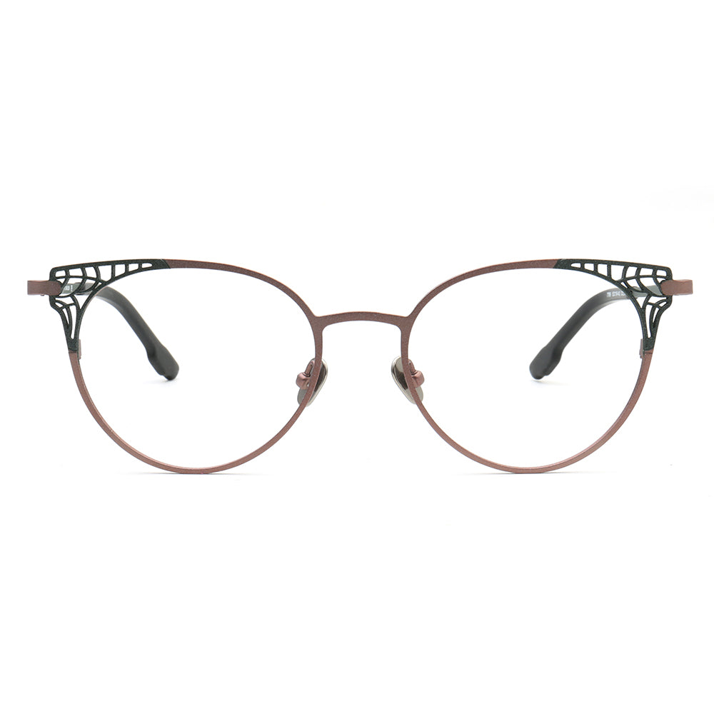 Helena | Stylish Titanium Cat Eye Glasses For Women | Modern Multicolored Eyewear Frames