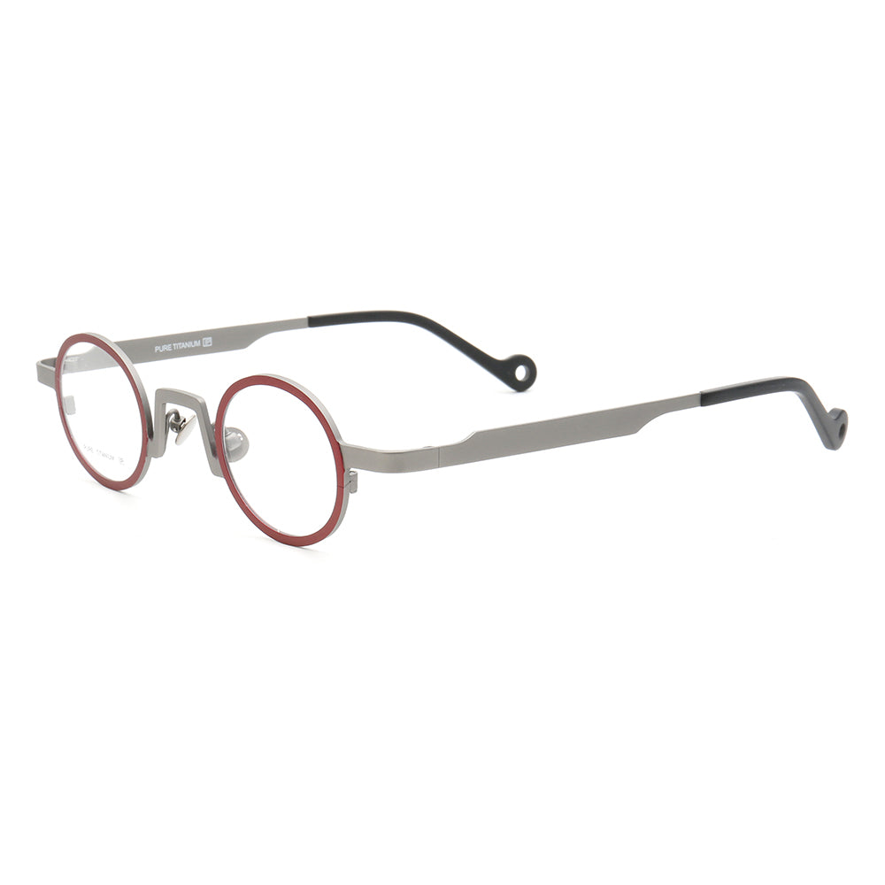 Leroy | Lightweight Round Multicolor Titanium Eyeglasses | Circular Full Rim Frame