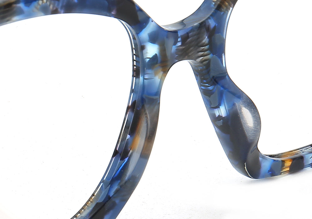 Blue tortoise shell butterfly eyewear frames for women