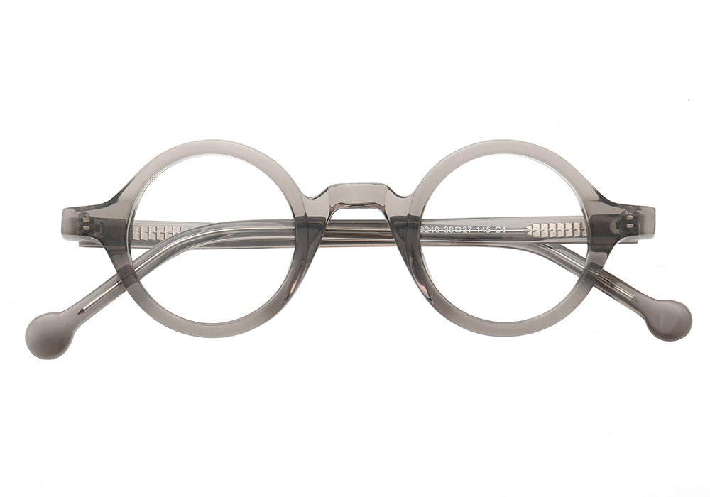 transparant grey round glasses frames 