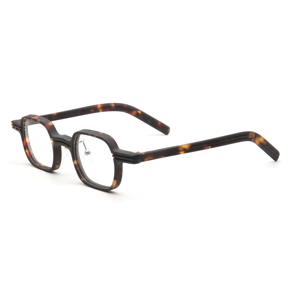 Progressive Eyeglasses Online with Mediumfit, Square, Full-Rim Acetate Design — Sequence in Translucent/charred Quartz/amber Tortoise by Eyebuydirect