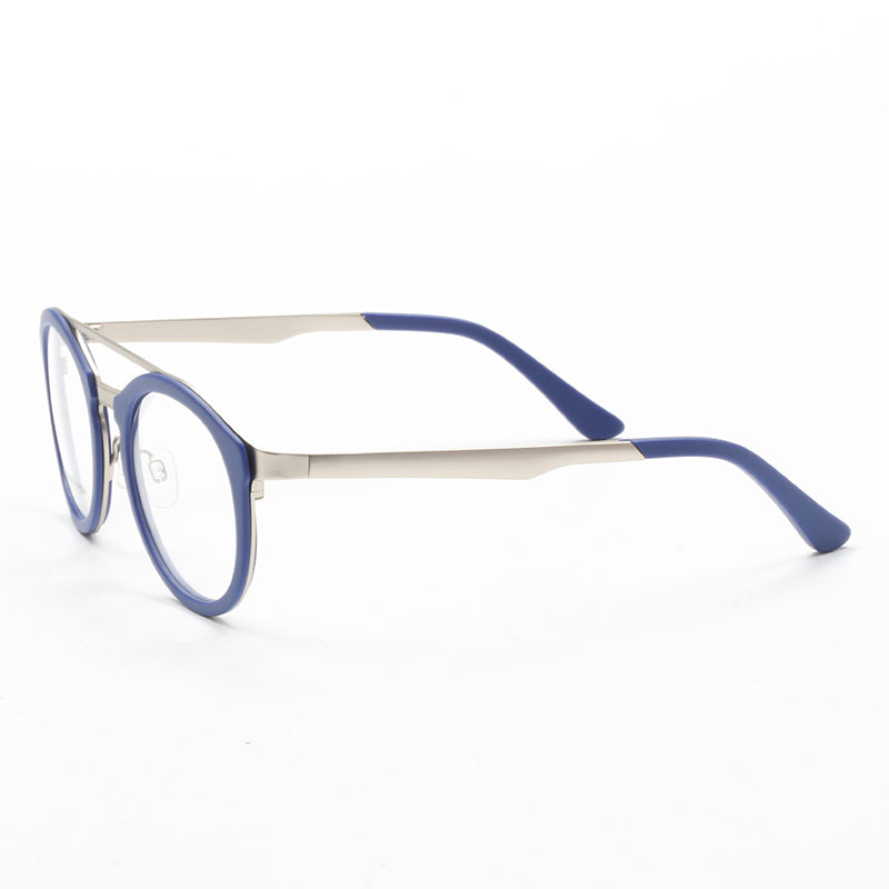 Optical Frame / Glasses Retro, Round Thickness, Matte Blue, Made in Belgium, Creator good ATELIER VINGT DEUX