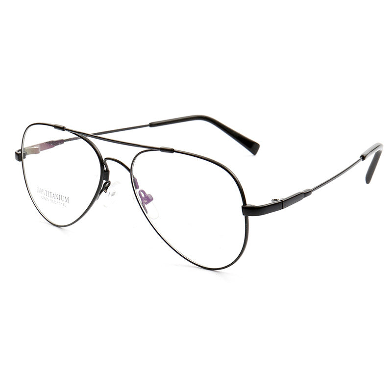 Black pilot style eyeglasses