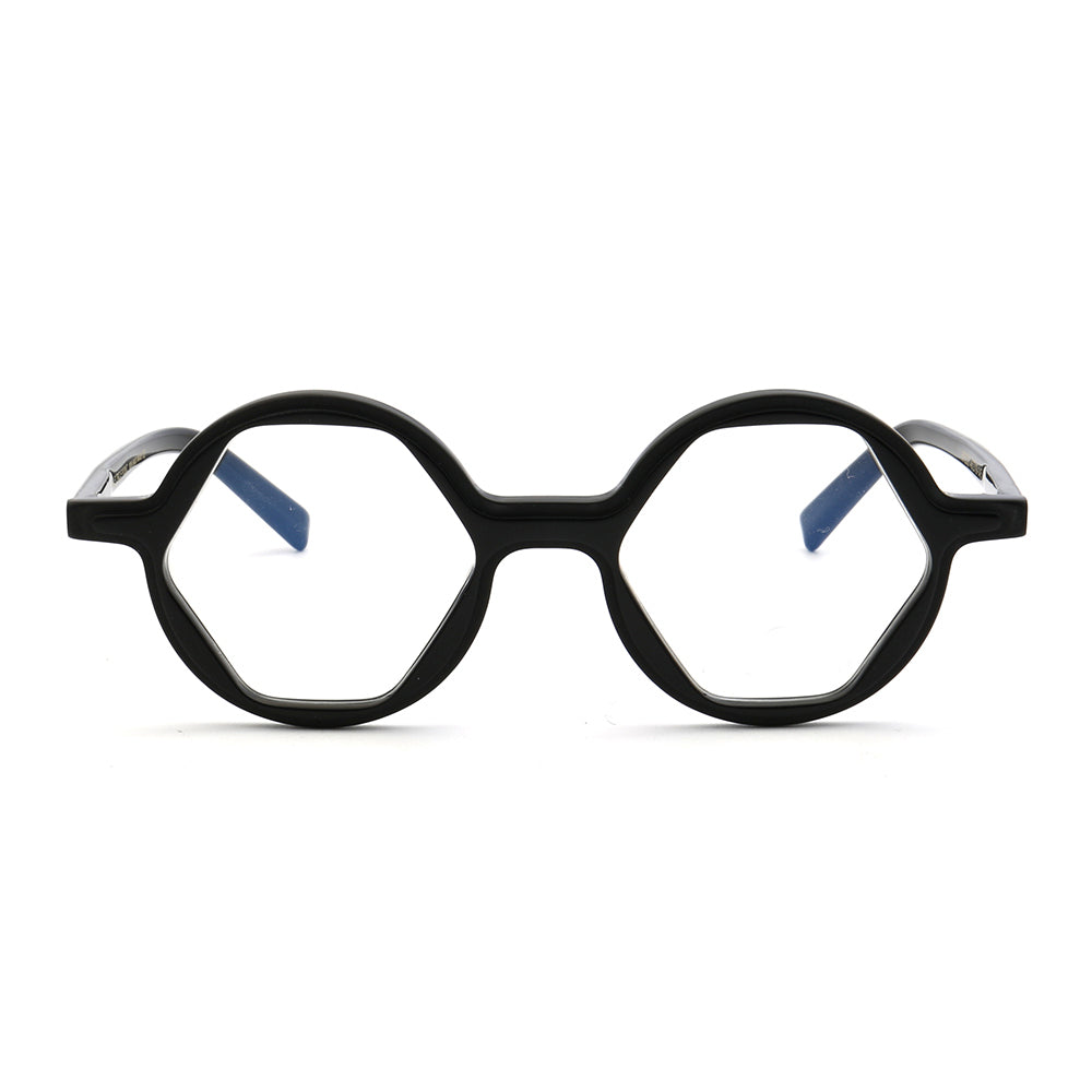 Hexagon shaped outlet eyeglass frames