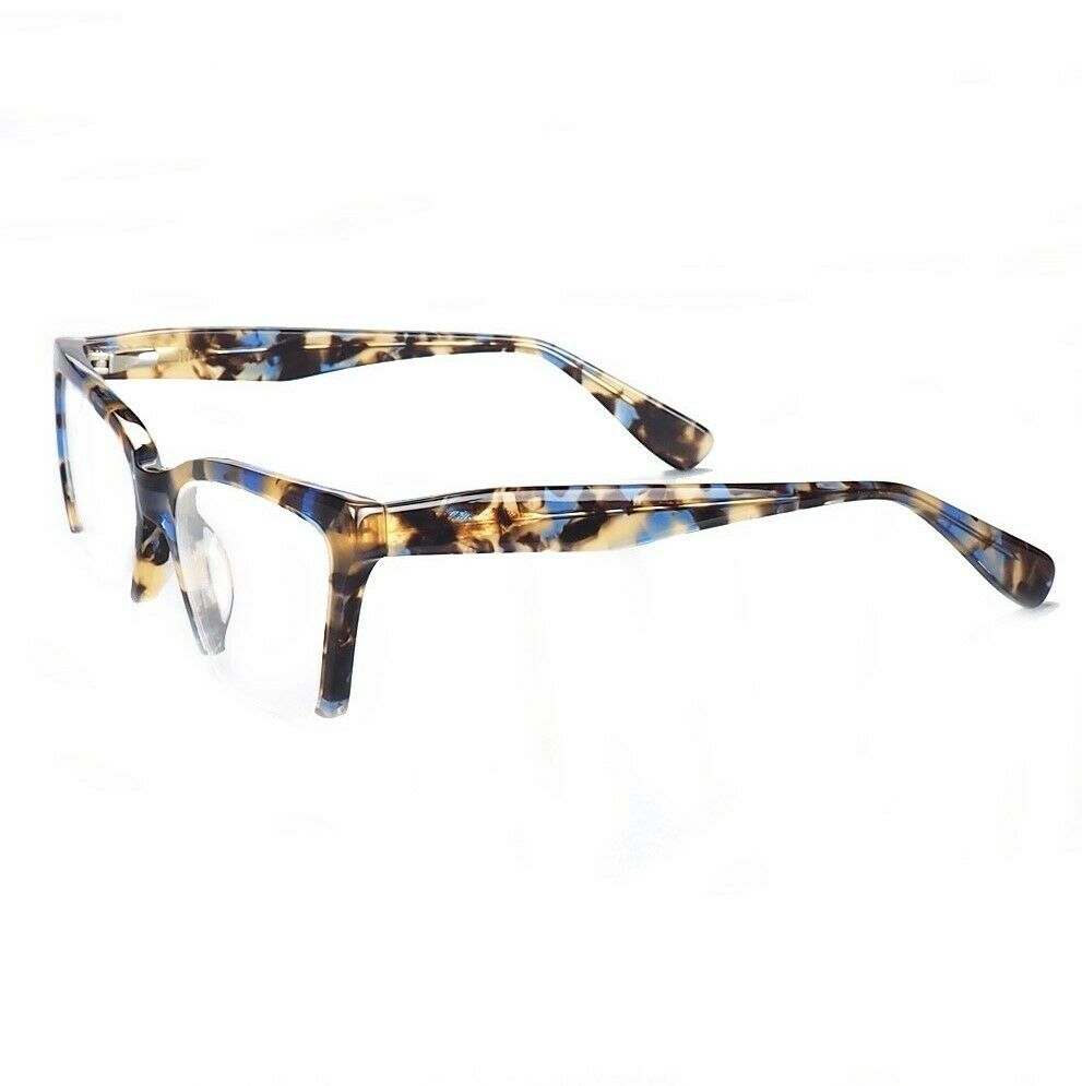 Isabella | Half Rim Cat Eye Glasses For Women | Modern Semi Rimless Tortoise Shell Pattern