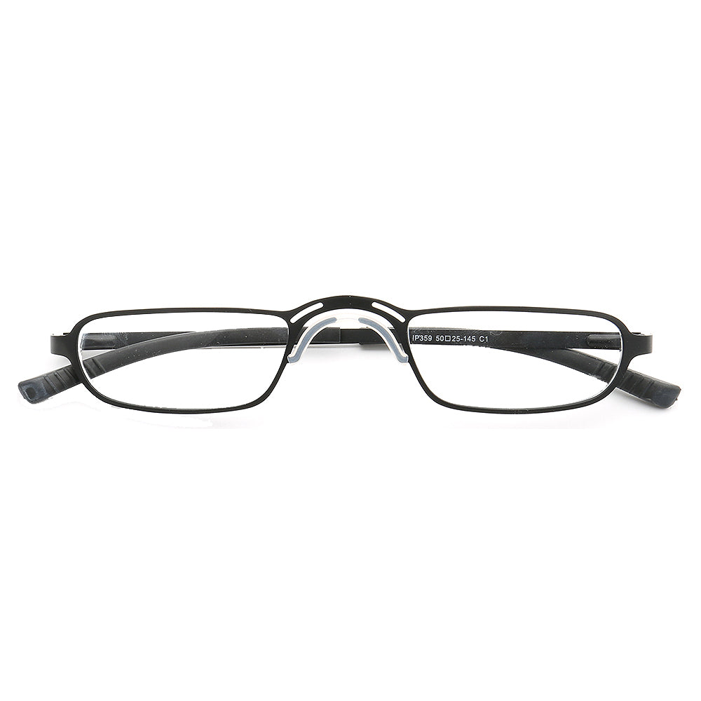 Yukon | Rectangular Full Rim Metal Eyeglass Frames | Lightweight Modern Business Glasses