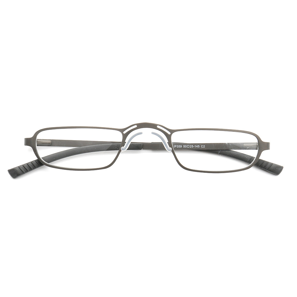 Yukon | Rectangular Full Rim Metal Eyeglass Frames | Lightweight Modern Business Glasses