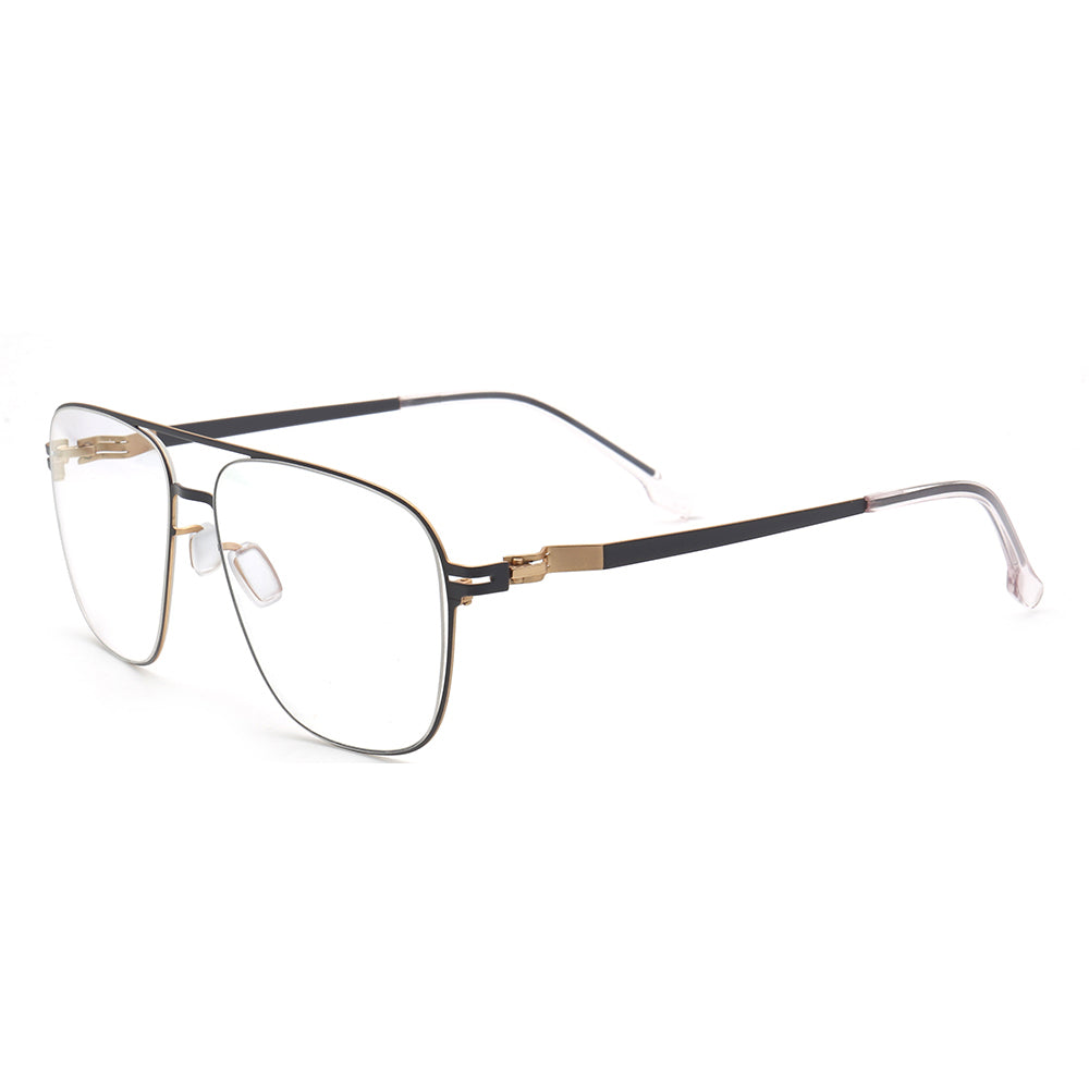 Side view of 80s style metal eyeglass frames